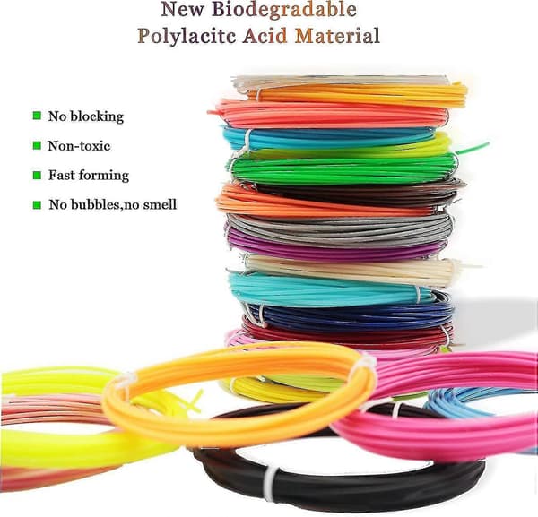 3D-printerpenn PLA Filament 1,75 mm, 30 farger, hver farge 3 meter
