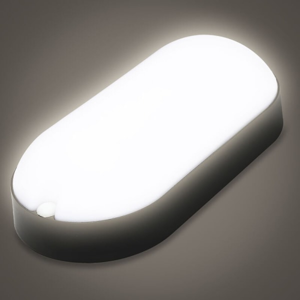 Infälld Lampa För Våtrum, Energieffektiv 15W Oval LED Bulkhead Med Fuktsäker Design Och Högintensiv 5730 LED Patch Ljuskälla,