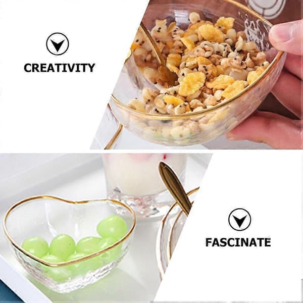 2 st Glaspuddingformar Geléformar Hjärtformade Dessertskålar för Hemmet
