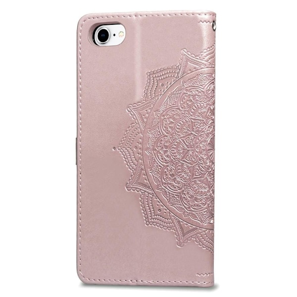 iPhone 7/8/SE (2020/2022) - Mandala Läder Fodral - Roséguld Roséguld Roséguld
