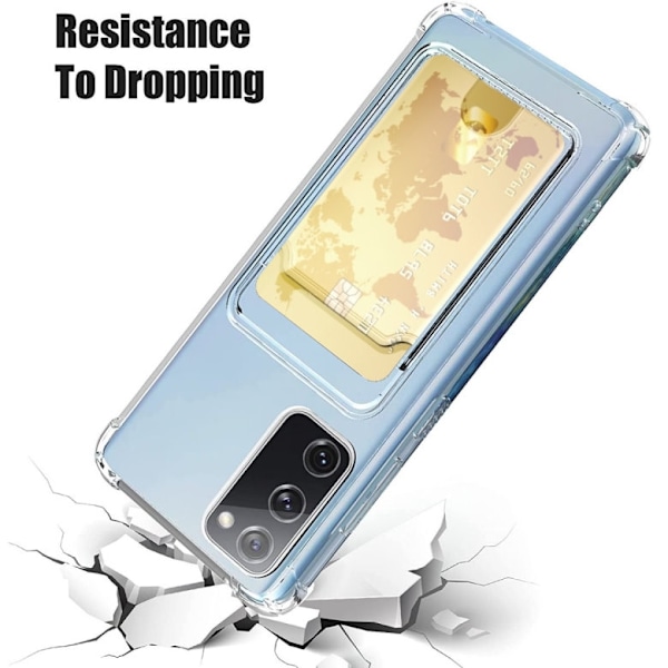 Samsung A53 - Transparent Silikon Skal Kortfack Nordic® Extra förstärkt Transparent Samsung Galaxy A53