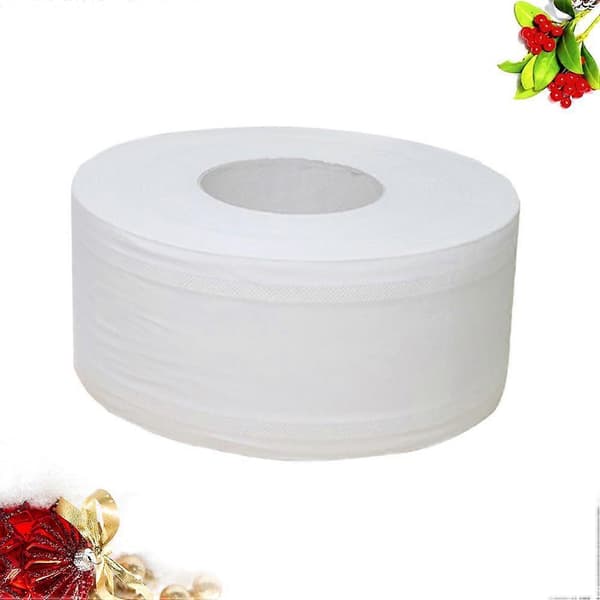 600g Stor Rulle Toalettpapper Rullpapper Toalettpapper för Kontor Butik Verkstad (Vit)