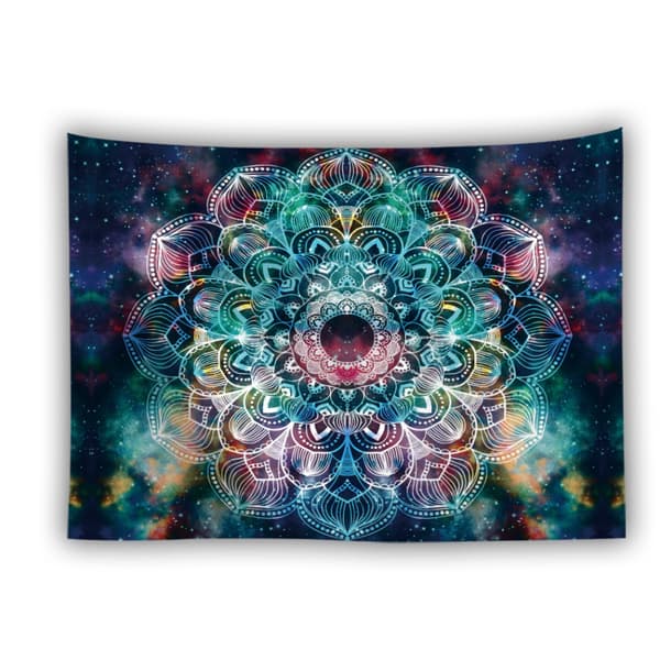 1 st 200*150cm Mandala Tryck Tapestry Hippie Stjärna Elefant Vägg