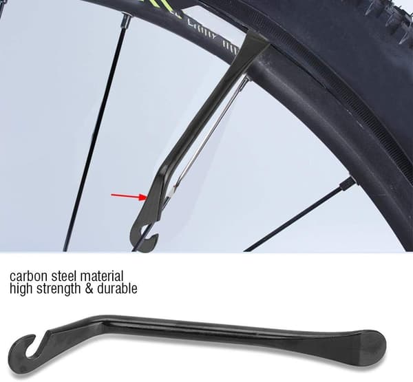 3 stycken cykel däckjärn, svart kolstål däckjärn cykel däck byte