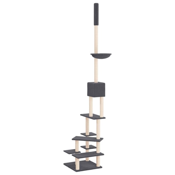 vidaXL Golv-till-tak klösträd mörkgrå 268,5-294,5 cm Grå