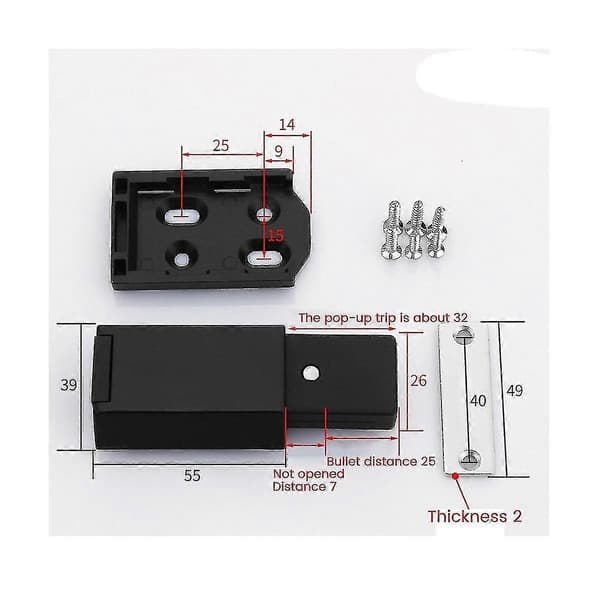 Kraftig Push-to-Open Skab Hardware 4 stk. Magnetisk Push Lås & Lås Til Dør Touch Låse Rv C-B10