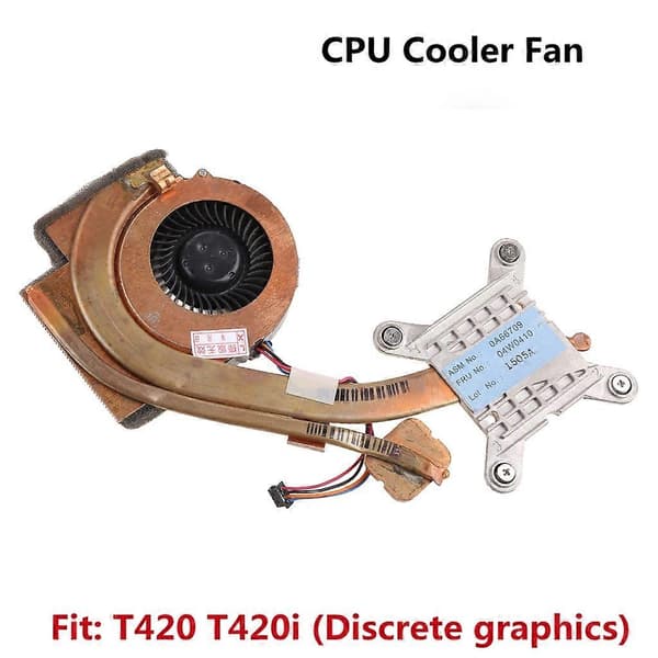 CPU Køleventilator til Lenovo ThinkPad T420 T420i Laptop Ventilator og Køleplade 04W0408