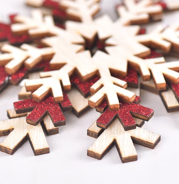 Uferdig DIY Tre Snøfnugg Ornament Tre Snøfnugg Hul