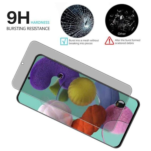 Samsung A41 Privacy Härdat glas 0.26mm 2.5D 9H Transparent