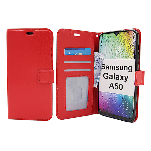 Crazy Horse Wallet Samsung Galaxy A50 (A505FN/DS) Röd
