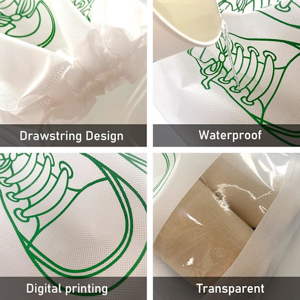 10-pack Resväska Skobag - Dammfria Skobag i Non-Woven Tyg