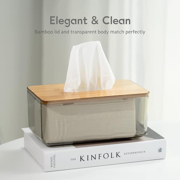 Minimalistisk näsdukslåda, modern transparent rektangulär