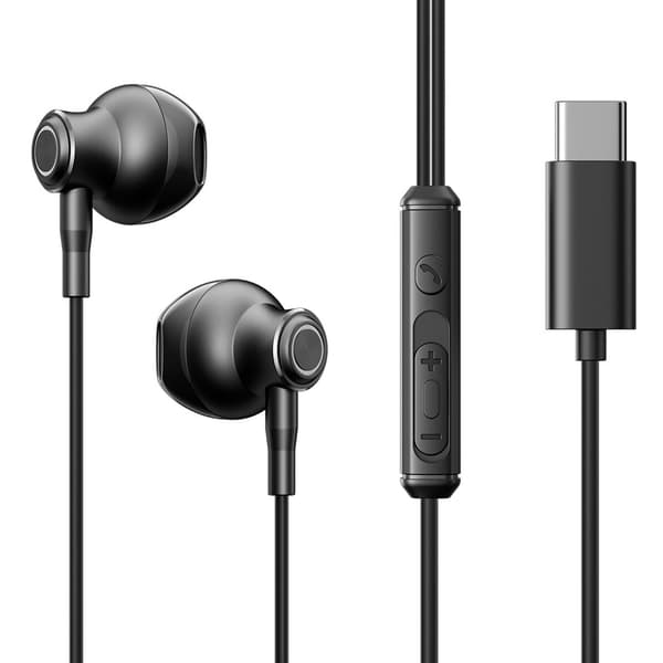 In-Ear Hörlurar, USB-C-kontakt, Svart