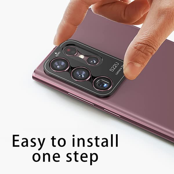 Sølv linsehætte til Samsung S22 Ultra klart kamera (enkelt)