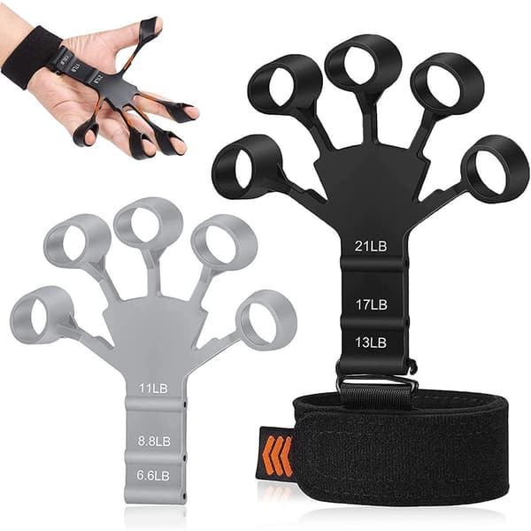 Fingertränare med 3 olika motstånd 2-pack