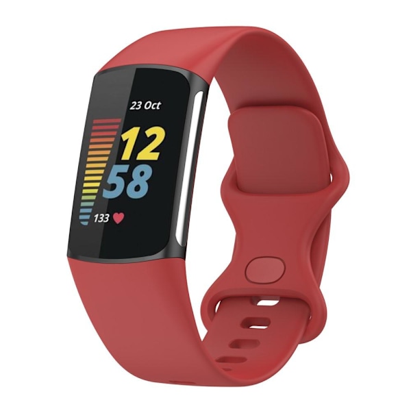 Fitbit Charge 6 / 5 Armband TPU (L) Röd