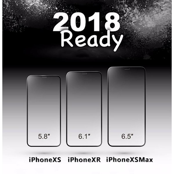 iPhone X / iPhone XS / iPhone XS Max / iPhone XR - Heltäckande Härdat Skyddsglas Lim iPhone X/XS
