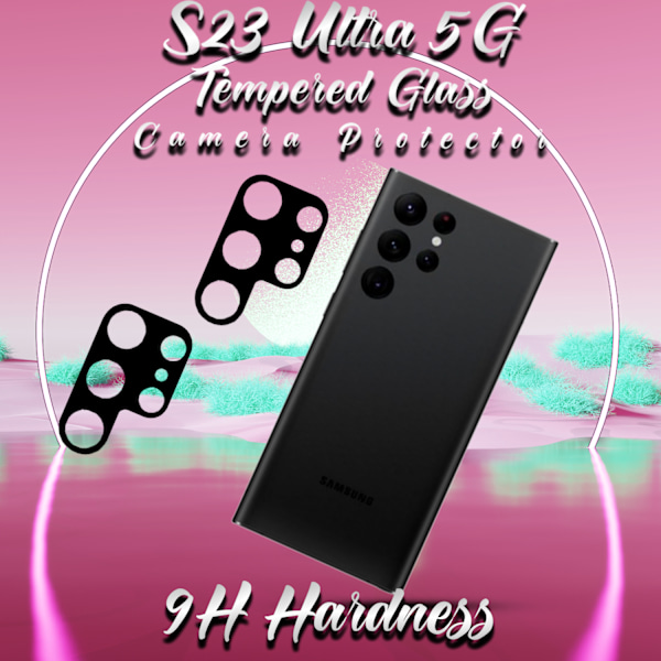 2-Pack Linsskydd Samsung Galaxy S23 Ultra (5G) - Härdat Glas 9H - Super 3D Linsskydd