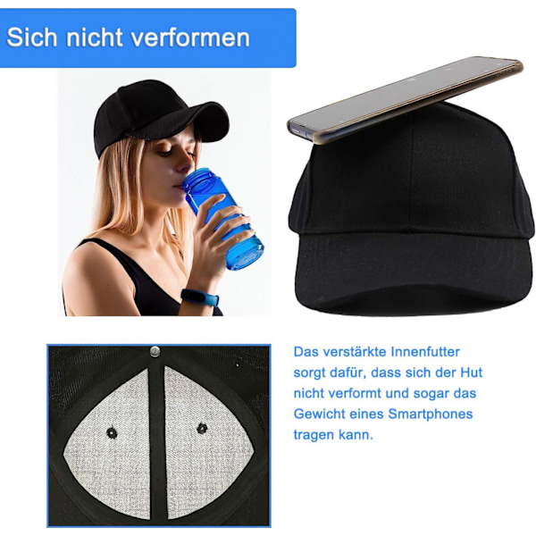 Baseballcaps for menn og kvinner, justerbar i bomull