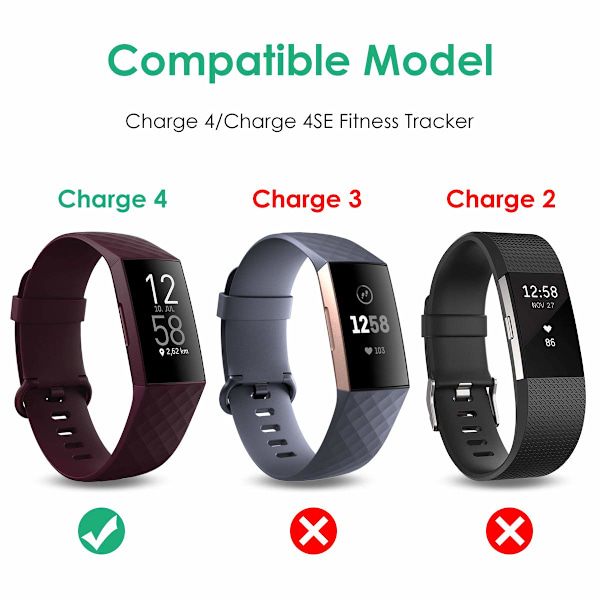 USB laddare för Fitbit Charge 4