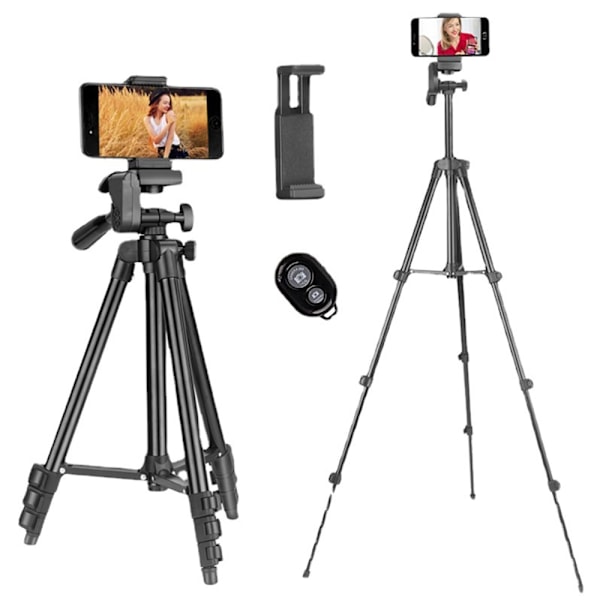 Multifunktionellt Stativkit, Otroligt Lätt Aluminiumstativ Med Universell Telefon- och Tabletthållare, För Videoinspelning Selfies Livestream