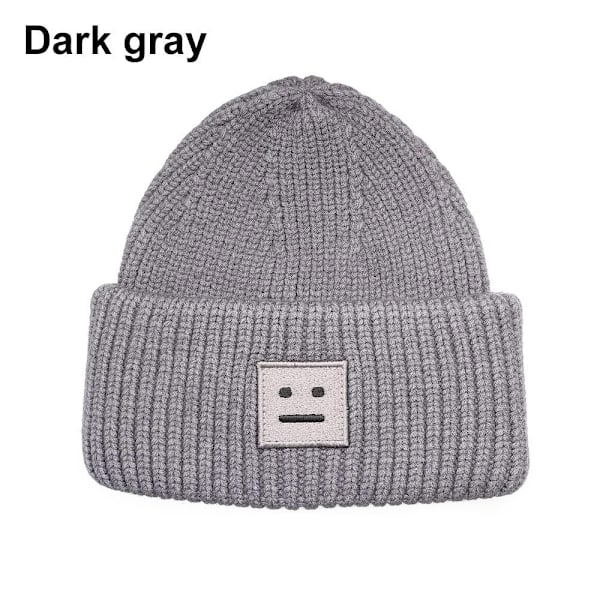 Beaniehatt Vinterhatt MÖRKGRÅ dark gray
