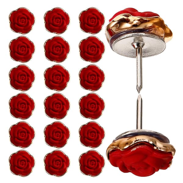 30 stk. blomsterformede tegnestifter, multifunksjonelle tegnestifter, roseformede tegnestifter, kartutstyr