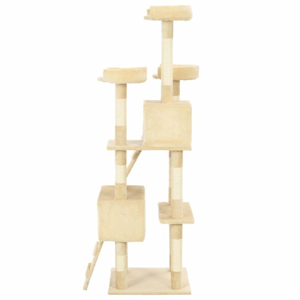 vidaXL Katt Klösträd med klöspelare i sisal 170 cm beige Beige