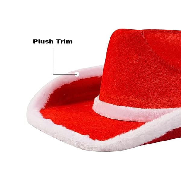 5 st jultomte utklädnad cowboyhatt vit skäggdräkt