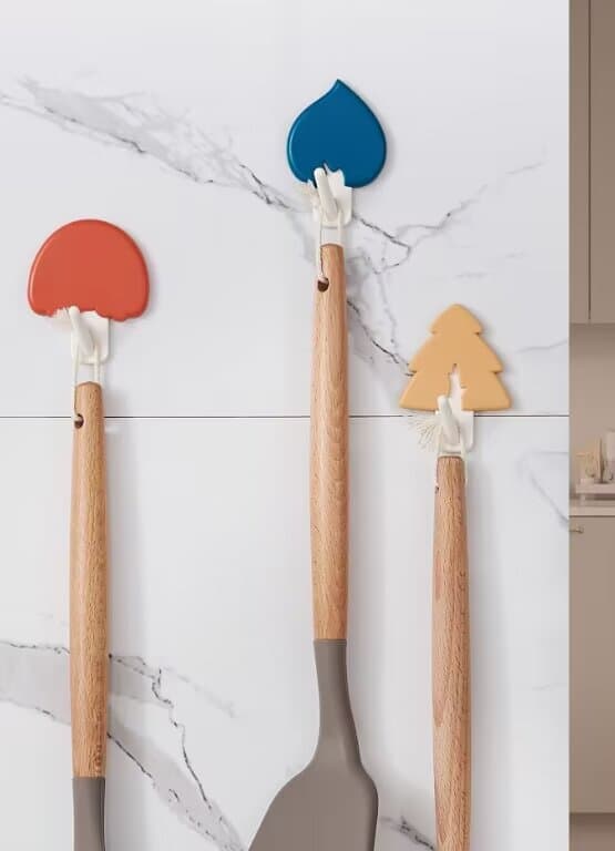 4-pack universal krokar, skadefria hängande väggkrokar med fästmedel