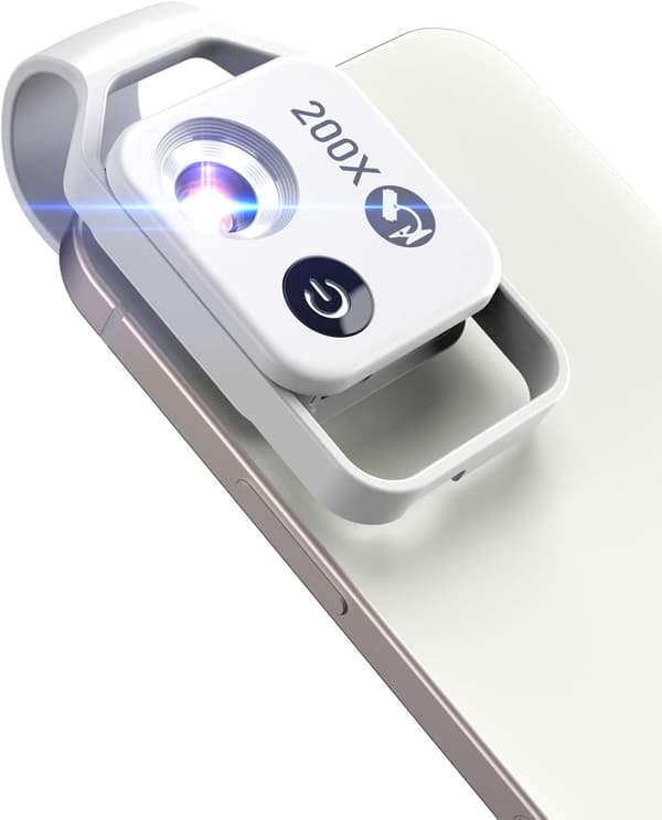 Bærbart Mikroskop for Telefon, 200x Lommemikroskop for Barn