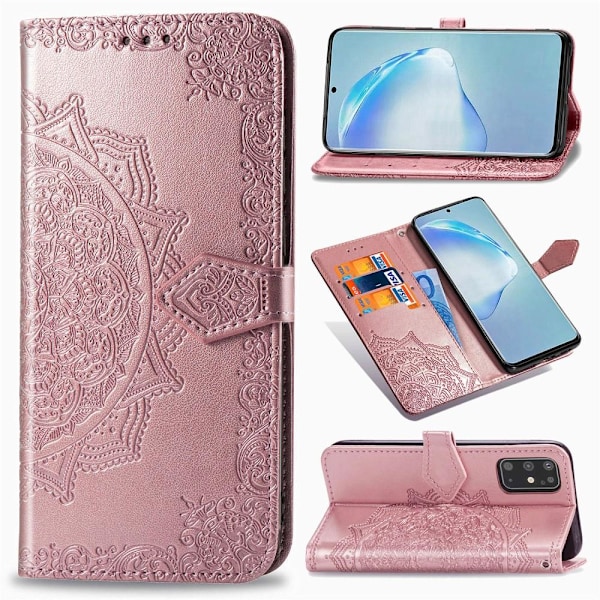 Samsung Galaxy S20 Plus - Mandala Plånboksfodral - Roséguld Roséguld Roséguld