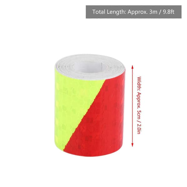 5cm * 3m heijastava varoitusnauhatarra autoon (fluoresoiva punainen)