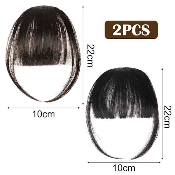 Clip in Fringe, Clip in Bangs for Women Hårförlängning med tempel Hårstycken, Mode Wispy Bangs Fringe Air Bangs Clip för dagligt bruk Y7LHJFP