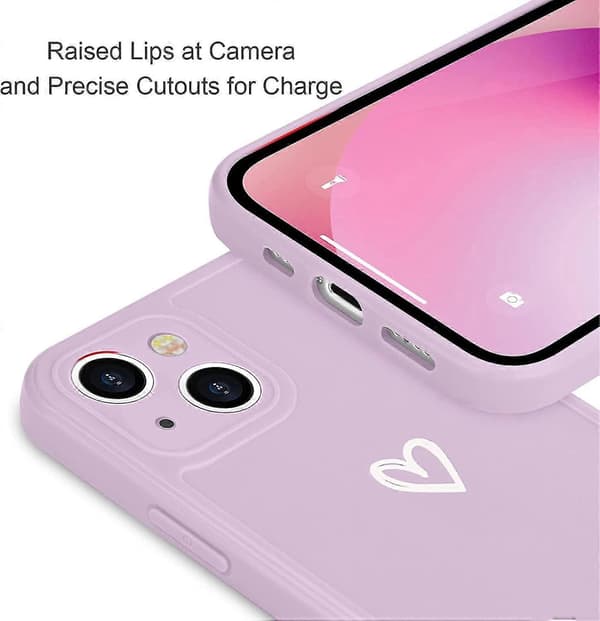 Til Iphone 13 Telefon Cover Søde Piger Silikone Stødsikkert Beskyttende Bumper Covers Med Kærlighedshjerte Mønster Design Til Iphone 13 Pink