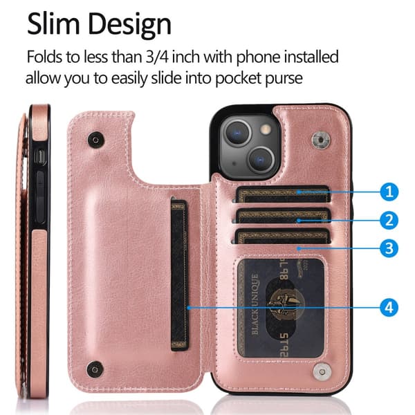 iPhone 13 Cover Pung Rosaguld