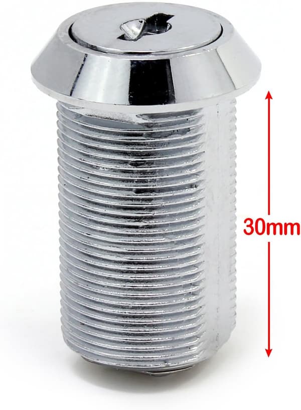 30 mm skuffelås i rustfritt stål, postkassesikkerhetslås med matchende nøkler