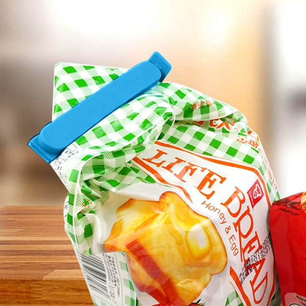 Plastförseglingsklämmor för mat- och snackspåsar, 10x1,1x1,5 cm,