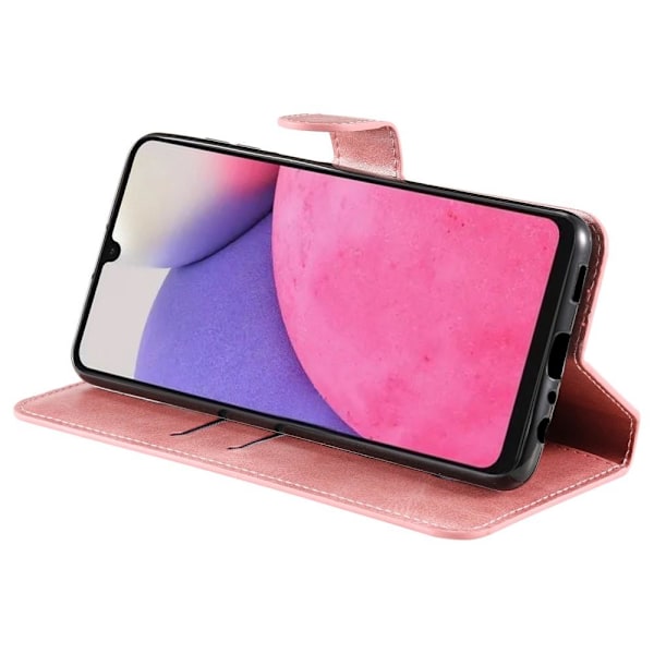 SKALO Samsung A33 5G Klassiskt Plånboksfodral - Roséguld Rosa guld