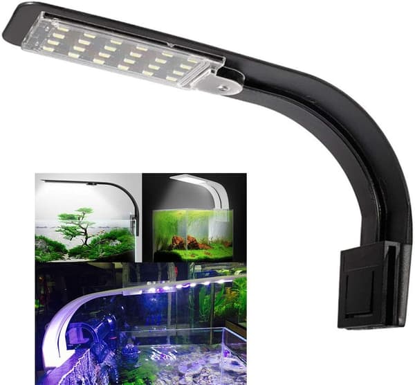 Lumiere Akvariumlampe LED-belysning Hvit og Blå Nano Clip-on for