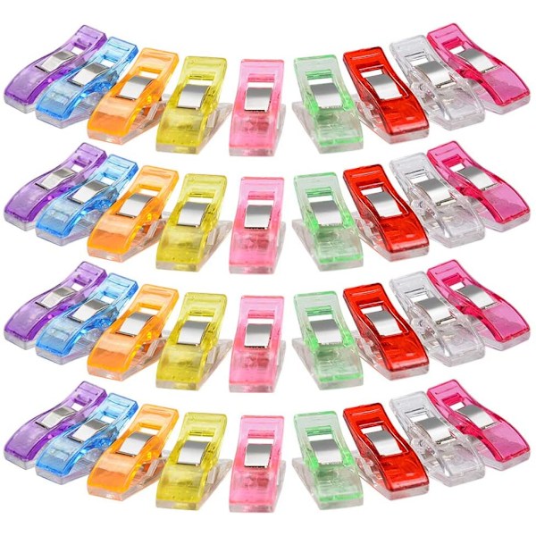 Transparent Magic: 100 Blandade Färgade Clips, Ett Måste För Quiltning, Sömnad Och Hantverksäventyr