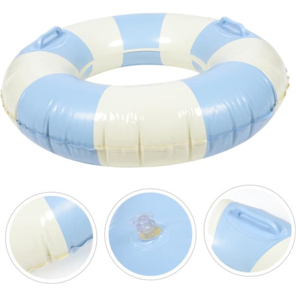 Randig Badring Uppblåsbar Pool Float Ring Badring Ri
