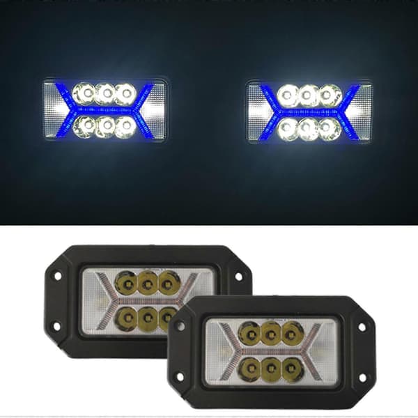 40w Led Off- Rektangulær X Tåkelys For Bil Lastebil Atv Tilhenger Sykkel