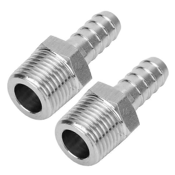 1/2in BSPT hann-gjengekobling rørfitting med hurtigkobling - 2 stk (BSPT 1/2in - 8mm)