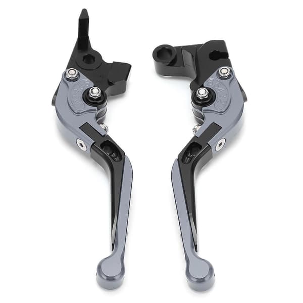 2 stk. motorcykelbremsekoblingsgreb justerbar CNC aluminiumslegering erstatning for YAMAHA XJ6 DIVERSION 2009-2015 Grå