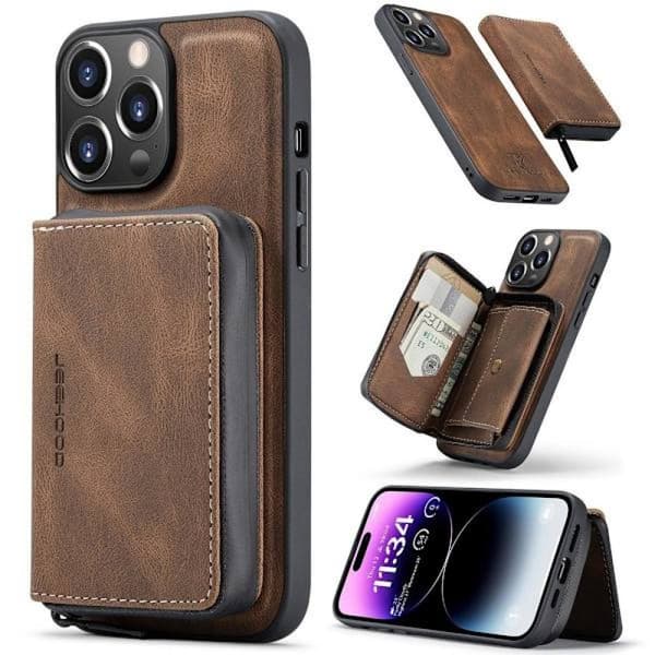 (Til iPhone 14) Etui med stativ og kortlommer, stødsikkert, dets slanke design blå svart
