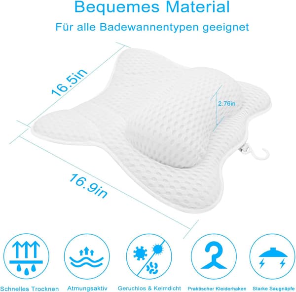 Badkudde, Badkudde Ergonomisk 4D Air Mesh-teknik och 6 S