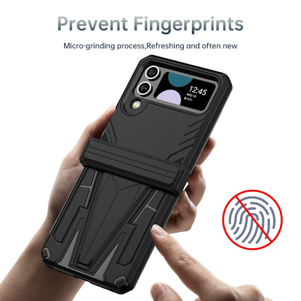Samsung Galaxy Z FLIP 4- Stötsäkert magnetiskt Armor Skal- SVART