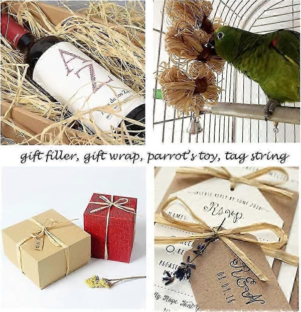 Naturlig raffia bunt raffiapapper band DIY stråhattstillverkning handhållen bukett