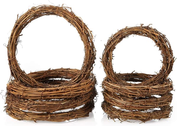 8-pakning naturlige vinkranser - 2 størrelser - for påskevårkrans